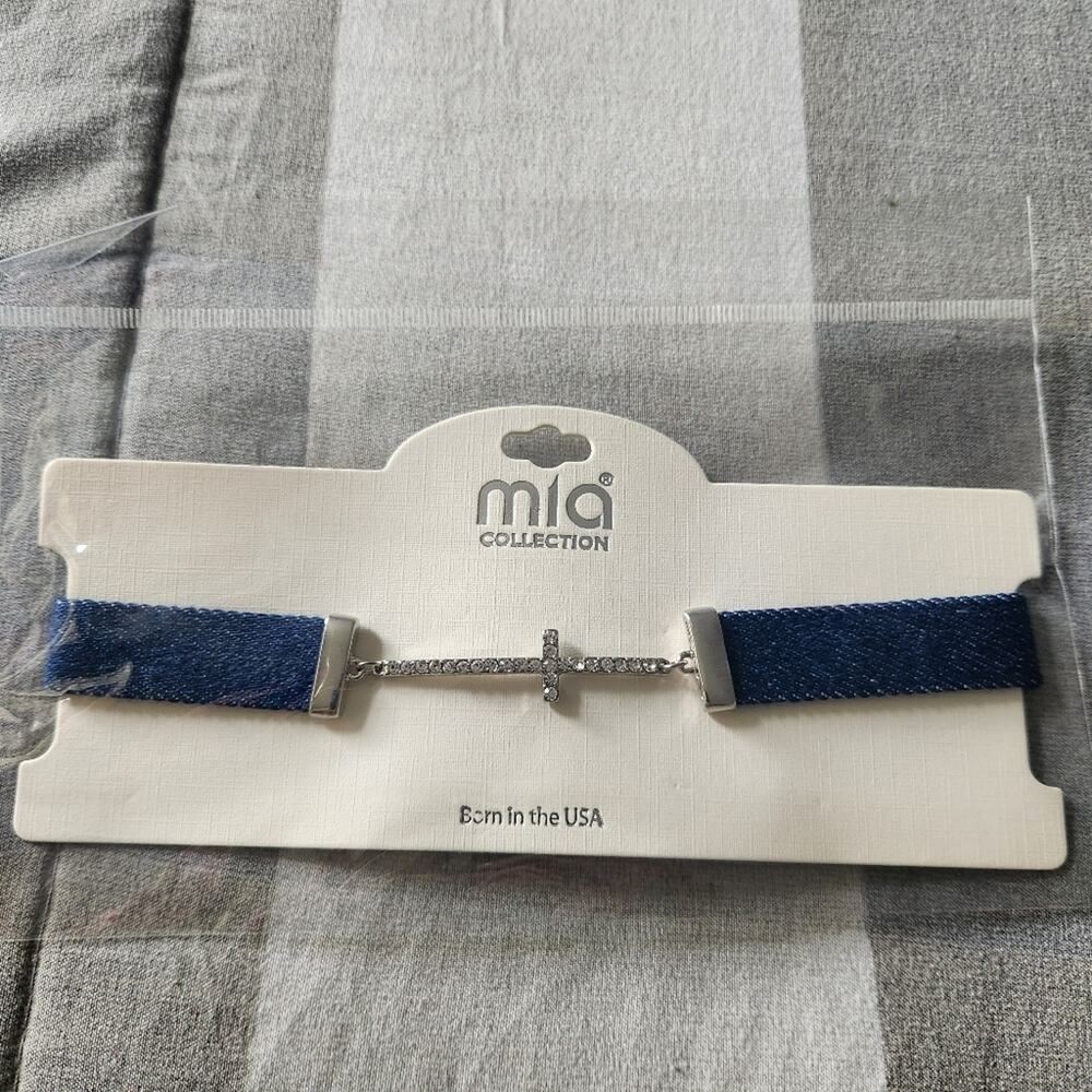 Mia Collection By kim Min Sun Cross Choker Necklace‎